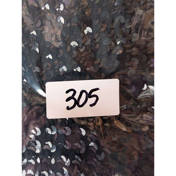 Black Sequin Square Neck Stretch Knit Glam Sparkly Whimsigoth Fairy Bling Tank - Picture 8 of 8